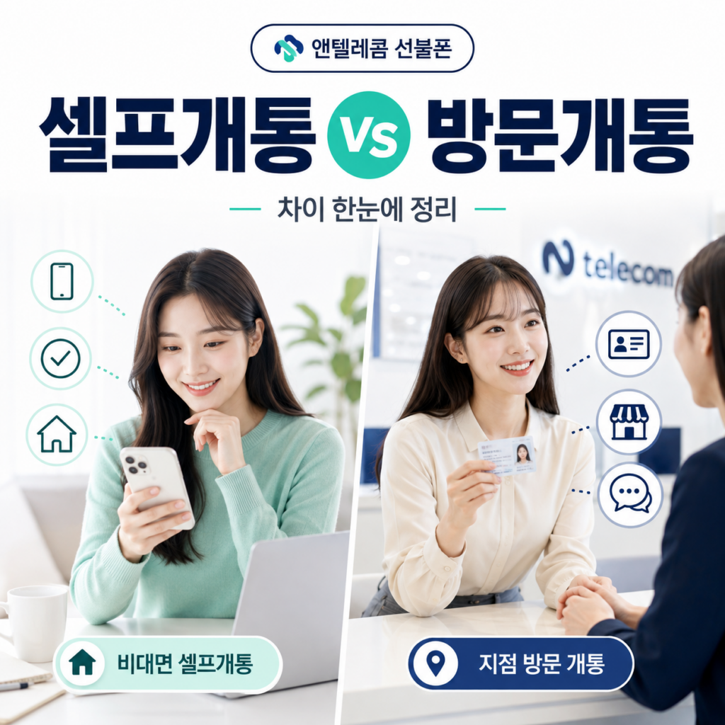 앤텔레콤 선불폰 개통 방법｜비대면 셀프개통·지점 방문 차이 정리