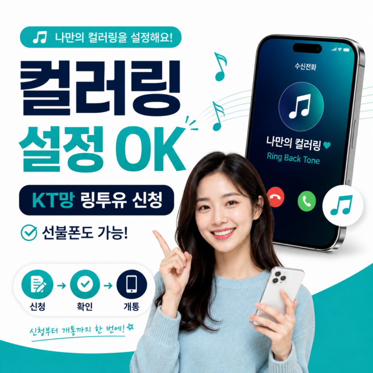 선불폰 컬러링 설정 방법｜앤텔레콤 KT망 링투유 신청부터 개통까지
