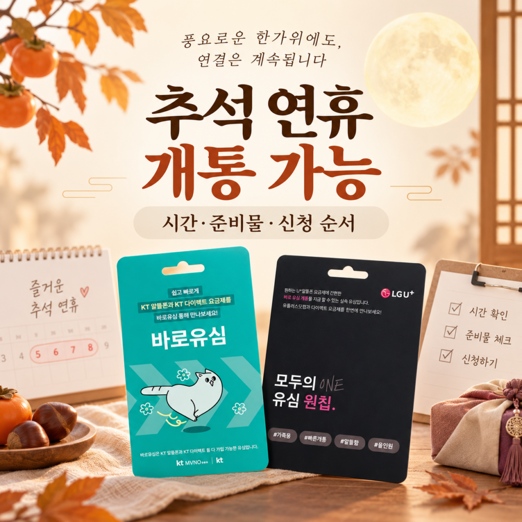 추석 연휴 선불폰 개통 방법 | 공휴일 가능 시간·준비물·신청 순서