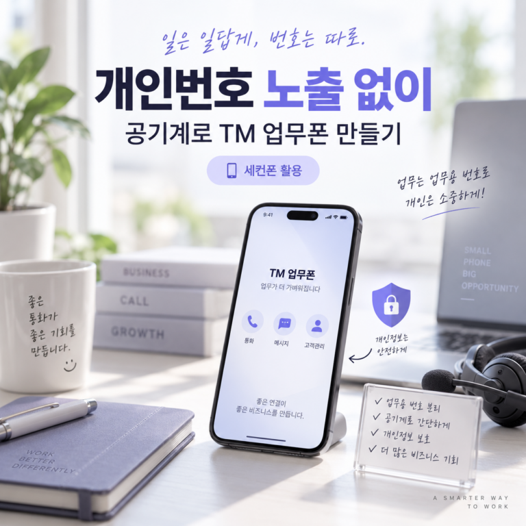 개인 번호 노출 없이 고객 상담하기｜공기계로 TM 업무폰 만드는 법