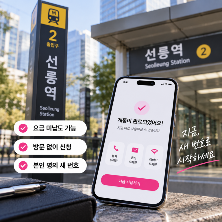 선릉역 선불폰｜요금 미납 중 새 번호 만드는 방법