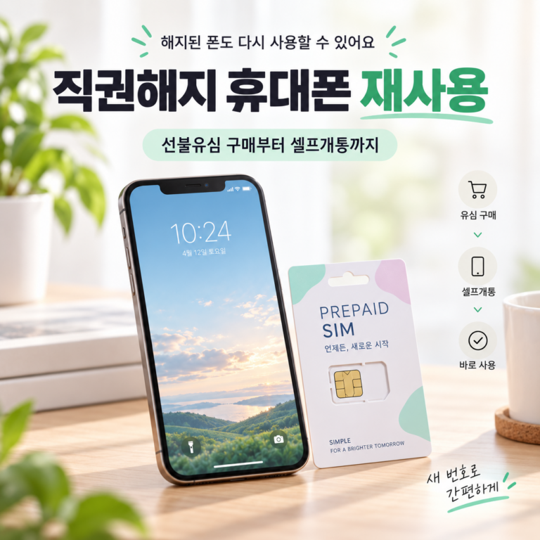 통신사 직권해지 휴대폰 재사용 방법 | 선불유심 구매부터 셀프개통까지