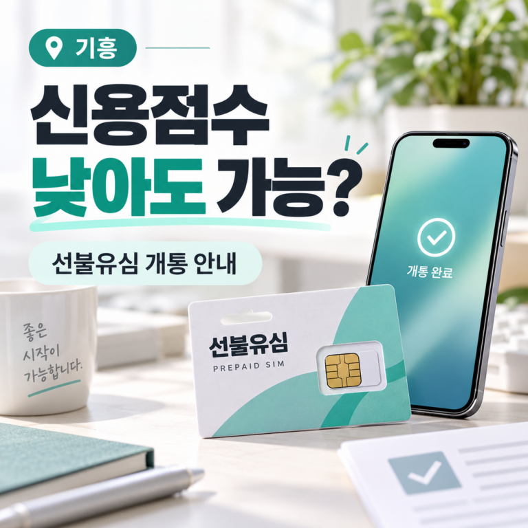 기흥 선불유심 개통 방법 신용점수가 낮아도 본인 명의 가입이 가능할까?
